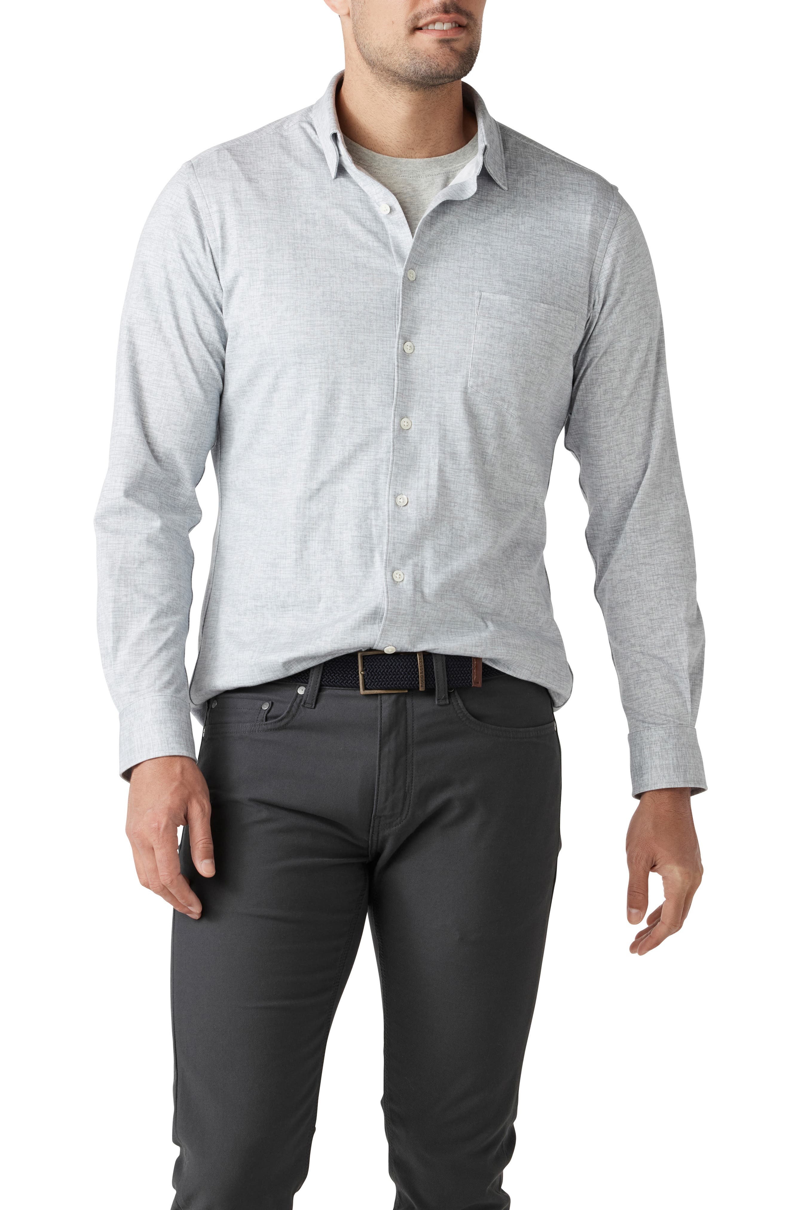 Men's Grey Button Down ☀ Dress Shirts ...